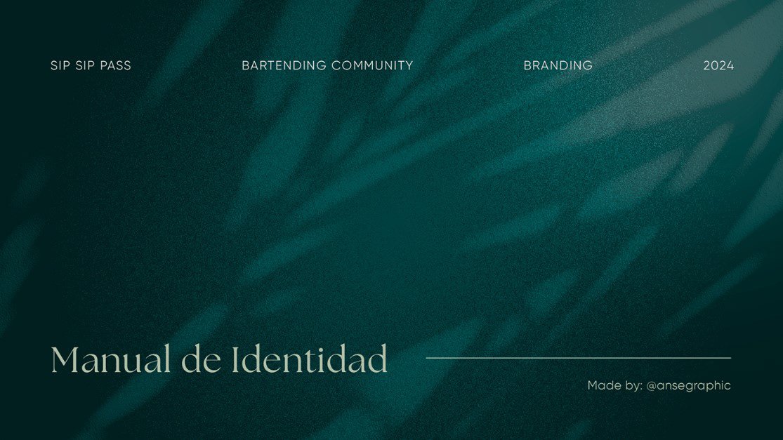 Sip Sip Pass — portada del manual de identidad