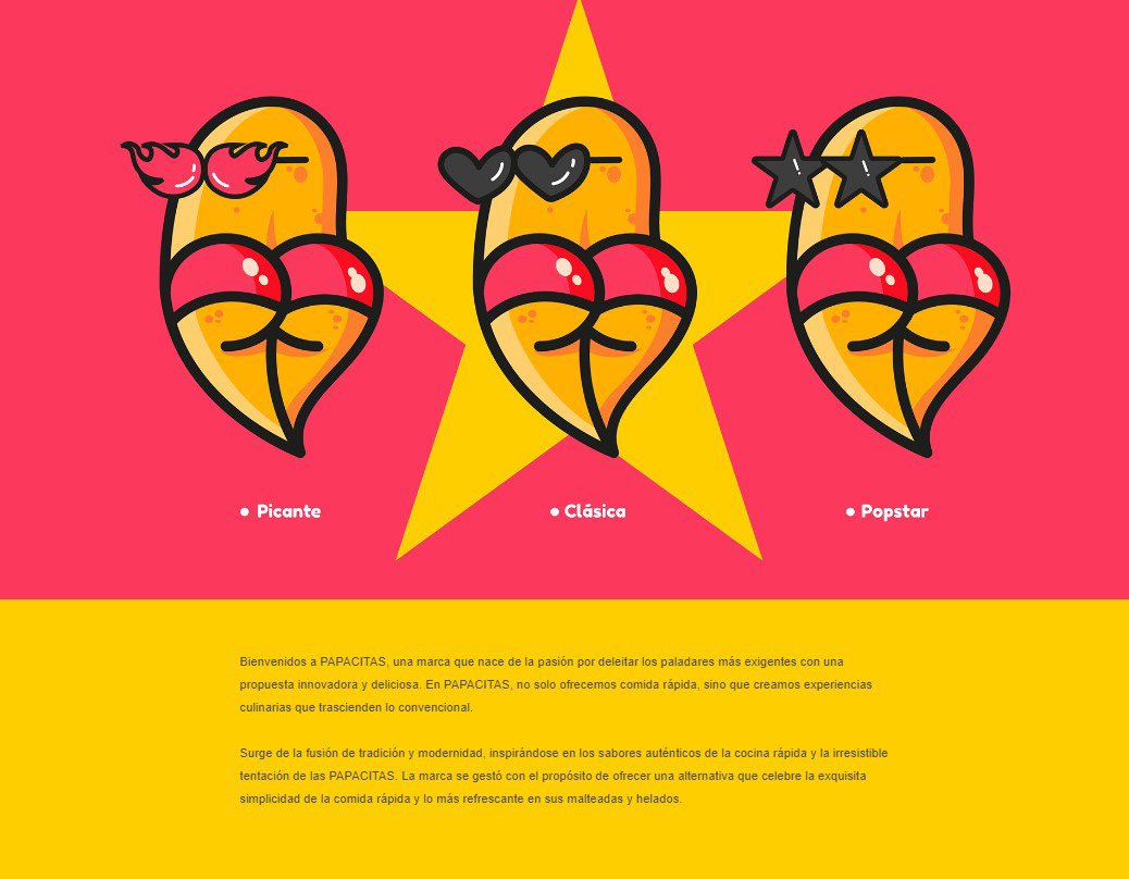 Papasitos — mascota de marca en tres personalidades
