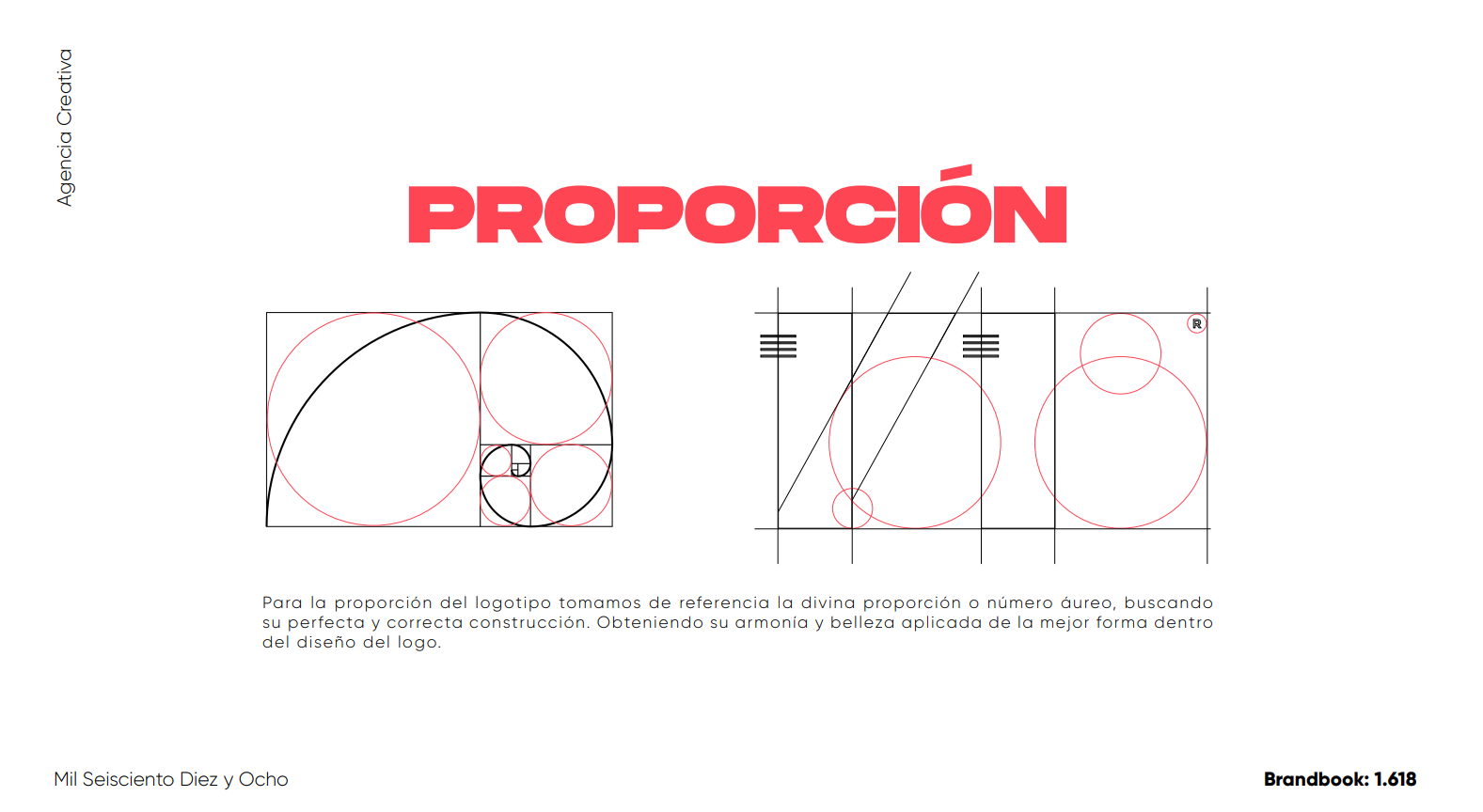 1.618 — construcción del logo con proporción áurea